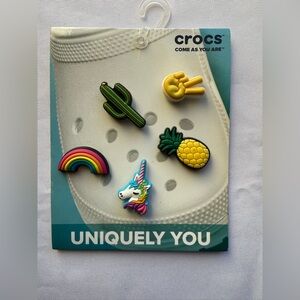 CROCS White Classic Clog with Jibbitz Charms